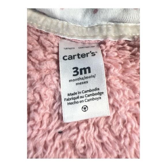 Carter's Pink Sherpa Baby Footie - Picture 4 of 5